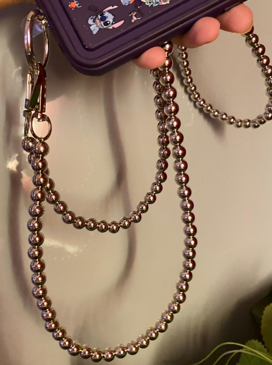 Silver crystal strap